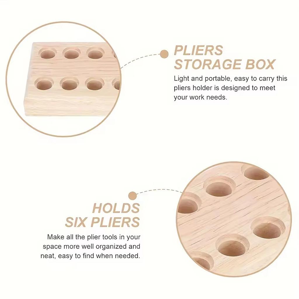 Hexagonal Shapes Wood Plier Racks Wood Pliers Storage Rack Practical Plier Organization Holders for Workbench
