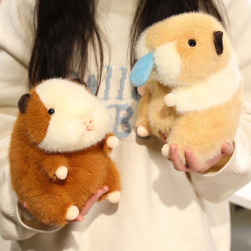 Chubby Plushies Stuffed Animal Hamster Plush Toy Cute Guinea Pig With Nose Drop Soft Doll Lifelike Mouse Plush Pillow Gift