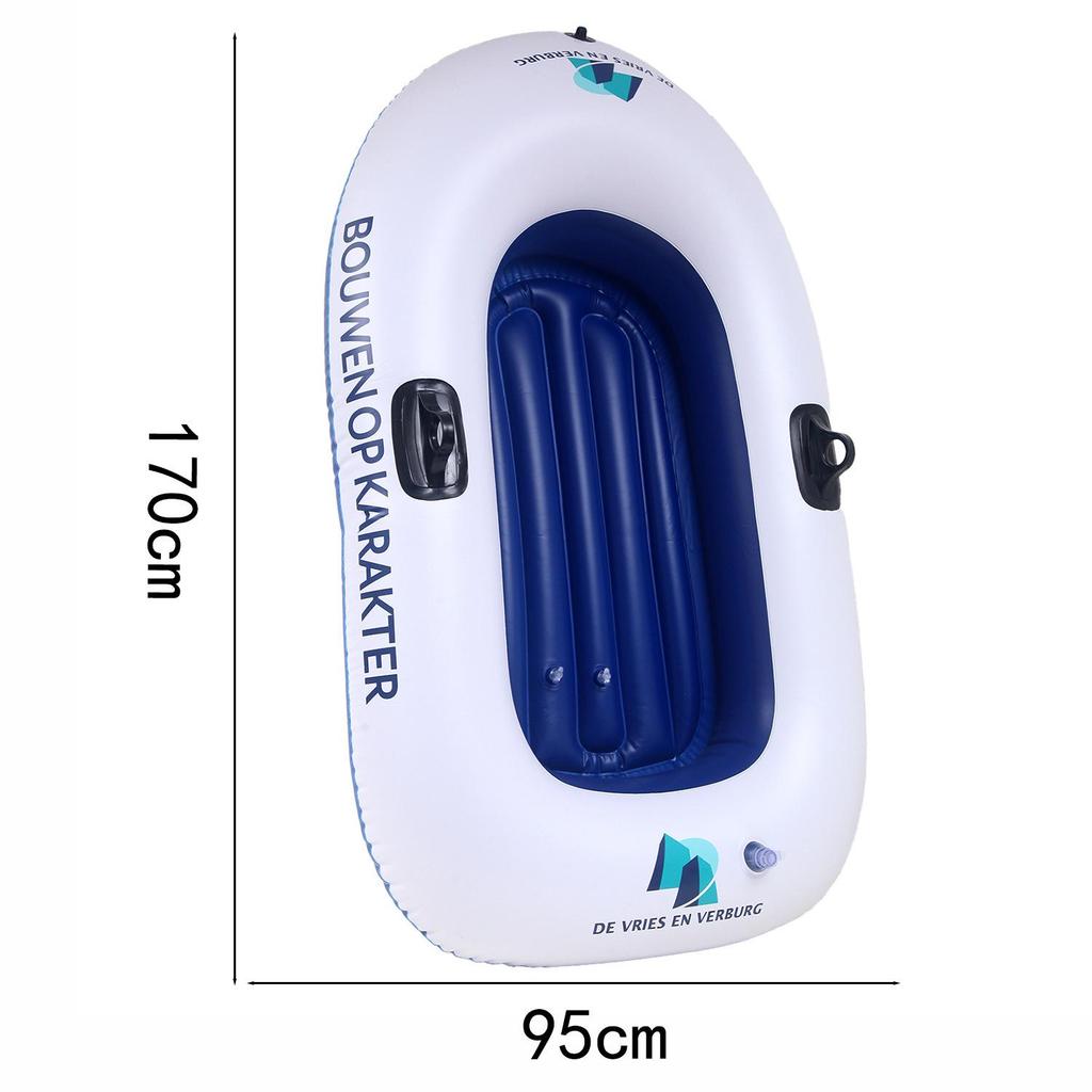 Erhältlich: Kleines aufblasbares PVC-Freizeitboot - Ein-/Zweipersonen-Kajak/Floß zum Angeln und Bootfahren.