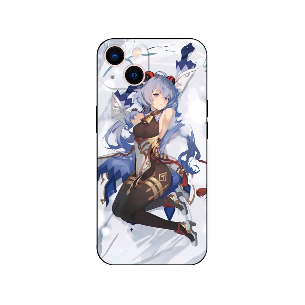 Black Tpu Case For OPPO A16 A16S A55 A94 F17 F19 Pro Reno 4 5 Lite 6 4G 5G Genshin Impact Girls