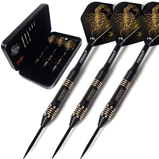 

CUESOUL Black Scorpion Deluxe Steel Tip Darts 20g Set, F2002-L