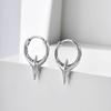 Stainless Steel Huggies Earring for Men Boys,Punk Silver Color Hoop Earring,Perforable Earring