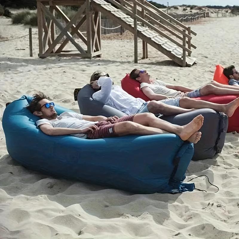 1PC inflatable garden sofa single model, fast inflation, foldable, comfortable, portable and lightweight