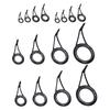 16Pcs Fishing Rod Tip Guides Single Leg Ceramic Rings Fishing Line Rotating Guide Eye Rings Fishing Accessories