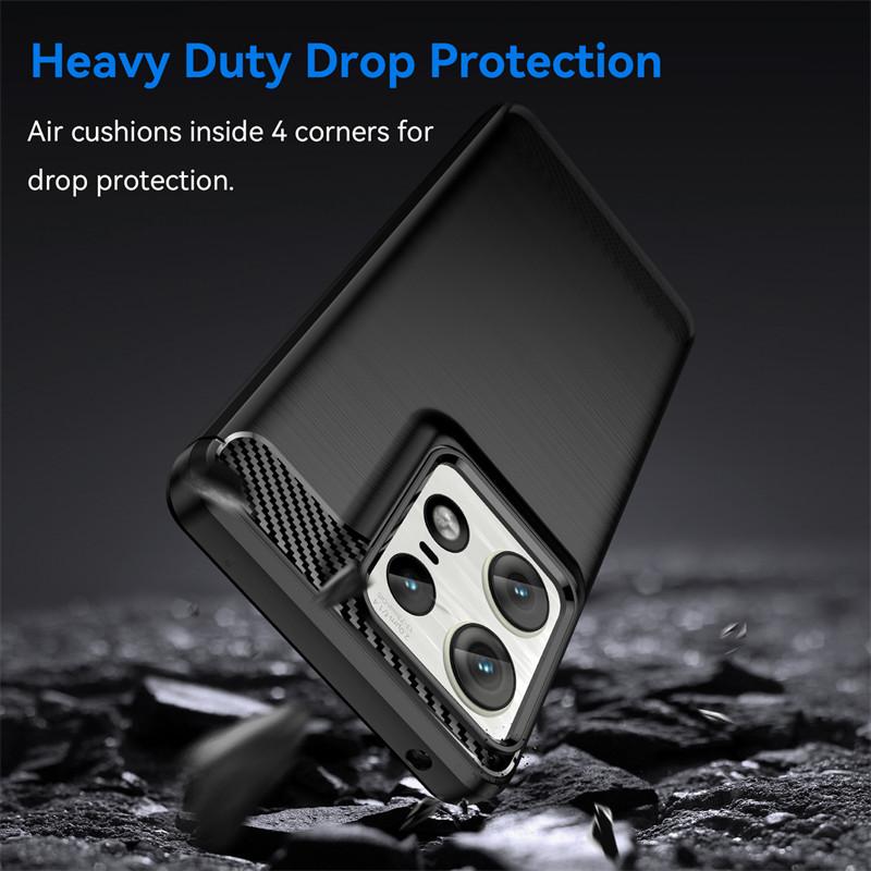 For Motorola Moto Edge 50 Pro Case For Motorola Moto Edge 50 Pro Cover Shockproof Silicone Luxury Brushed TPU Phone Back Cover