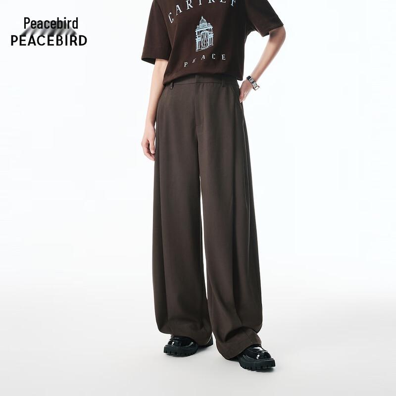 Peacebird Women's High-Waist Pleated Wide-Leg Casual Pants