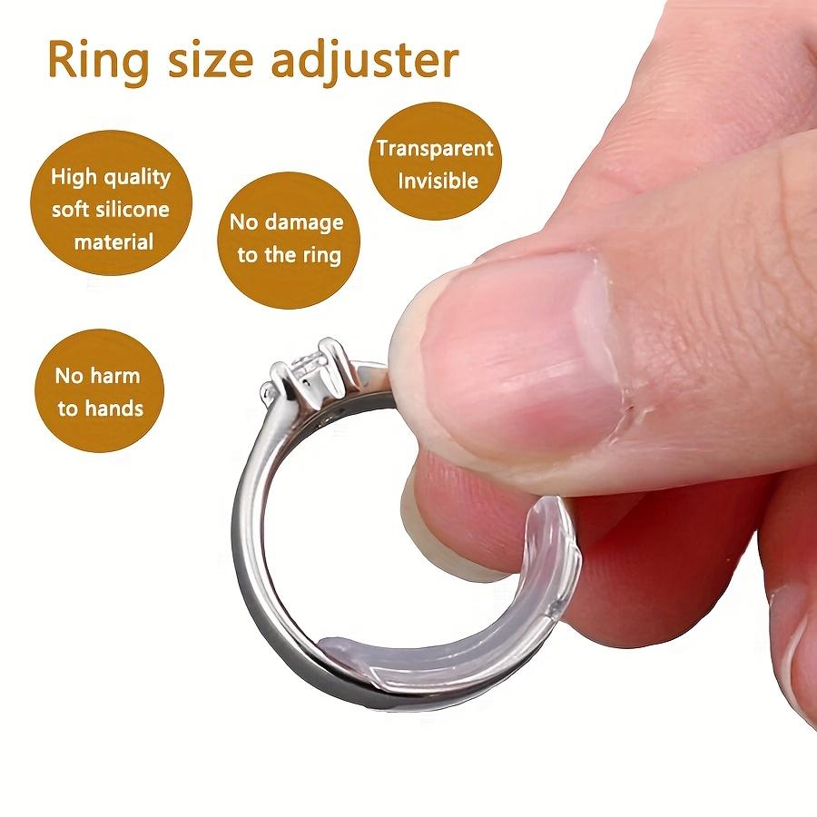 16 Stück Ringgrößenversteller-Pads Silikon Unsichtbar Klarer Ringsizer Anti-Verlust-Beweis Ringhalter Halter Schrumpfer Schmuckherstellung