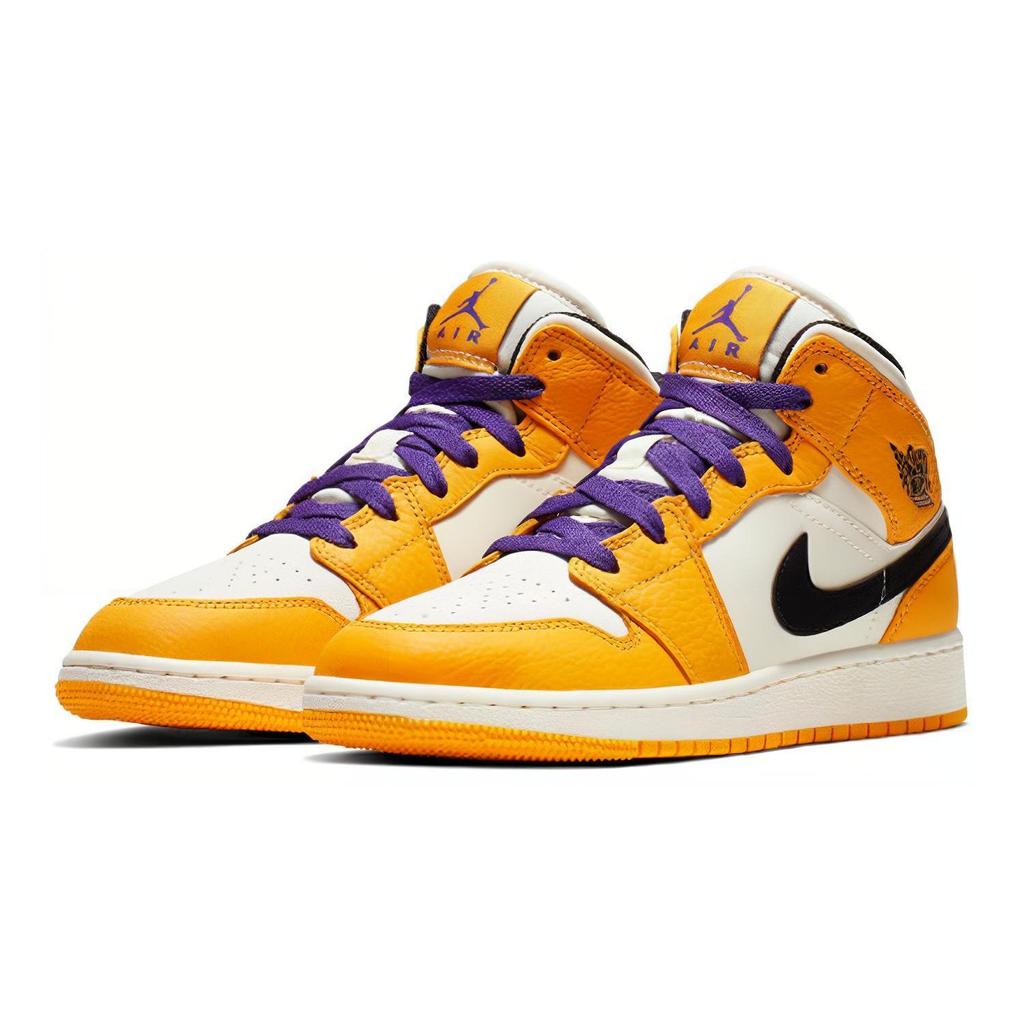 Jordan 1 Mid SE Lakers GS BQ6931-700