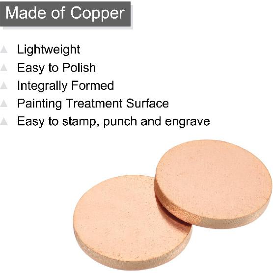 MECCANIXITY Stamping Blank Copper Round DIY Tags, 13mm/0.5" for Craft Decoration, Pack of 24