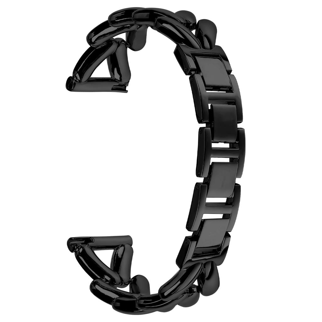 For Samsung Galaxy Watch4 Active 40mm/44mm/Watch4 Classic 42mm/46mm Stainless Steel Resin Watch Band Wrist Strap with Rhinestone Decor