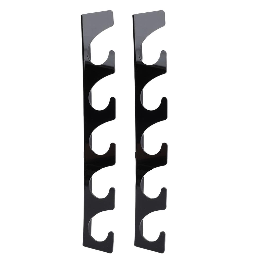 2pcs Fishing Pole Holders for Garage Wall Mounted Fishing Rod Racks Storage Hold 5 Rods Black,Fishing Pole Storage Rack, Organiser with