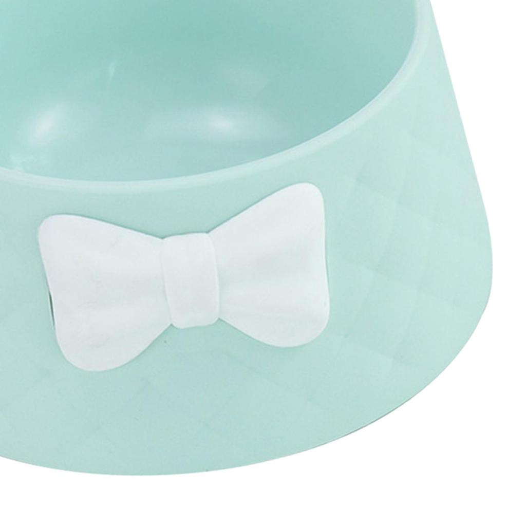 Cat Bowl Feeding Dishes Stable Novelty Anti Slip, Bow Tie Decorated, Pet Feeder Water Cats for