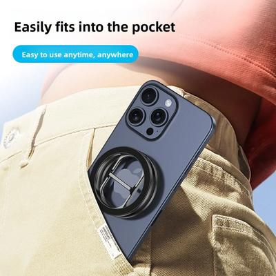 Magsafe Double-Sided Magnetic Phone Holder - 360° Rotation & Foldable, Suitable for Car Mount, Gym Treadmill & Daily Use