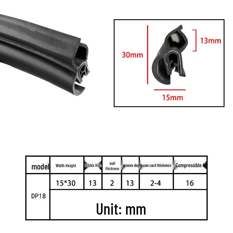 High-Temperature Resistant U-Shaped Rubber Sealing Strip for Dustproofing Electrical Cabinets and Car Doors