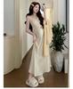 Spring 2026 Elegant Maternity Sling Dress & Cardigan Set