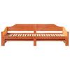 Extendable Daybed in Wax Brown 80 x 200 cm Solid Pine Wood