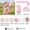51Pcs Cute Pink Sheep Aluminum Film Balloon Pink Digital Balloon Set Girl Birthday Party Decoration Baby Shower Globos Gifts
