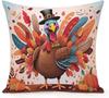 Funny Thanksgiving Turkey Pillowcase, Autumn Harvest Pumpkin Cushion Cover, Fall Festival Home Decor, Cartoon Bird Living Room