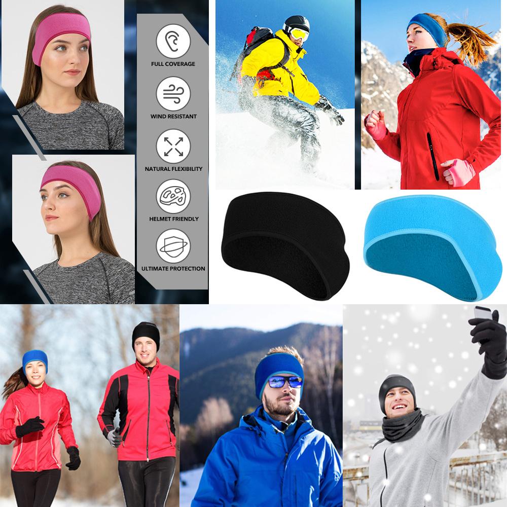 Neuer Fleece-Ohrenwärmer Muff Winter Stirnband Ohrenschützer Stirnband Männer Frauen Laufen Skifahren Outdoor-Sportarten Ohrenwärmer Schweißband