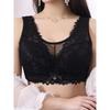 Floral Lace V-Neck Wireless Bra Comfortable Breathable Bralette for Everyday Wear