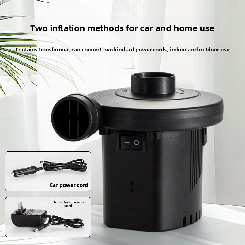 Elektrischer Luftpumpe Luftmatratze Outdoor Tragbar Zuhause Auto Doppelnutzung Aufblasbarer Pool Schlauchboot UK/EU Stecker Beutelverpackung