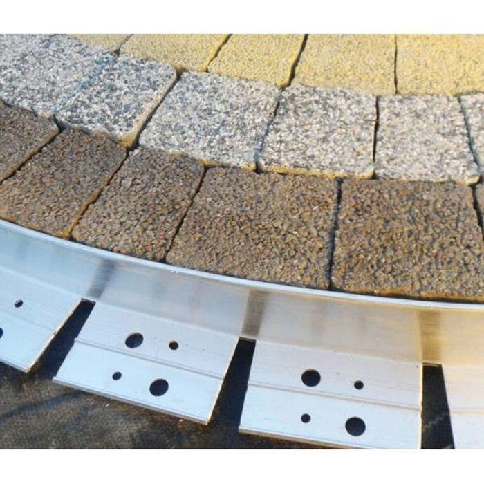 Bordure de Jardin - ICH-ZAPFE.DE - 64 mm x 100 cm - Aluminium ultra solide - Galvanisé