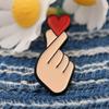 Hand-Herz-Geste Emaille-Pins Benutzerdefinierte Gebärdensprache Anstecknadeln Reversabzeichen Schmuck Geschenk Für Liebhaber