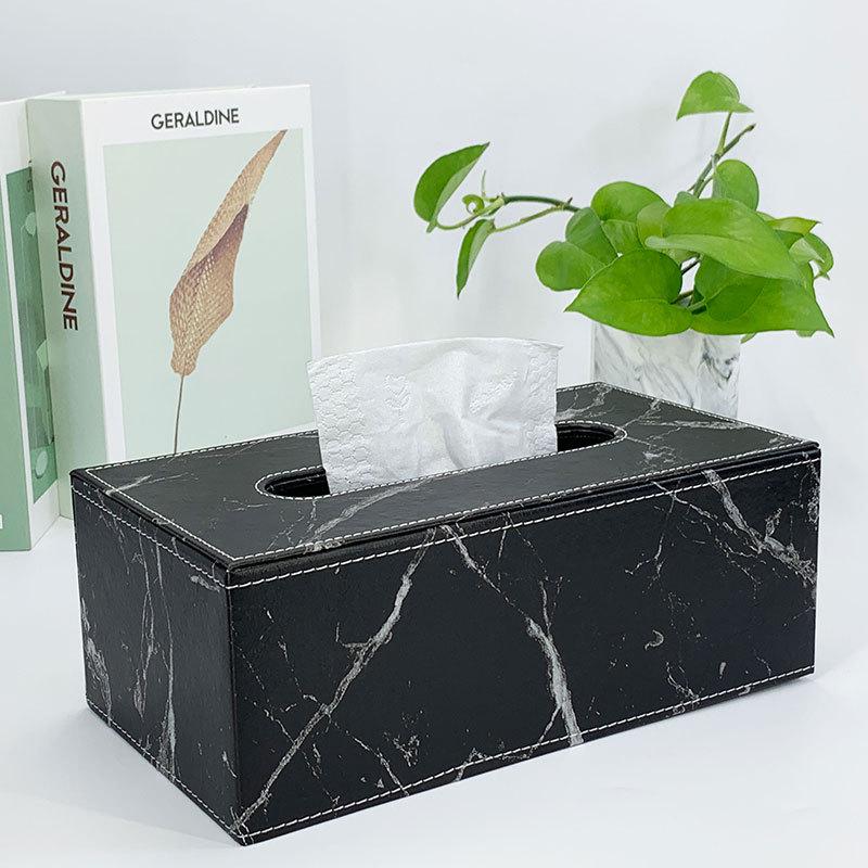 European Style Leather Tissue Box - Creative Dining Table & Living Room Napkin Holder