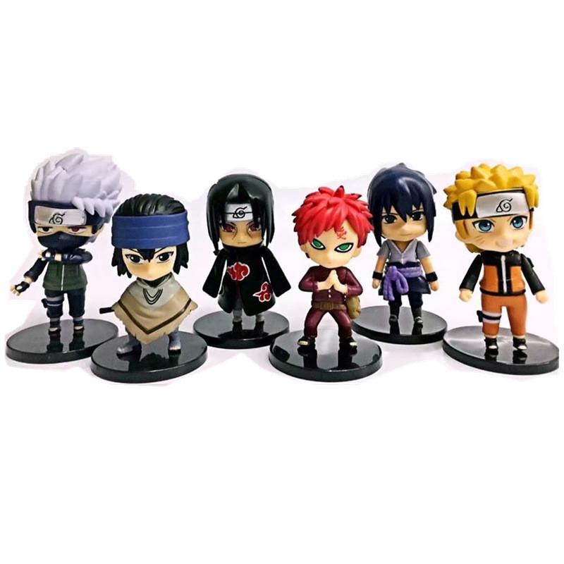 Pvc Naruto Sasuke Itachi Kakashi Guy Figures Adorable Anime Desk Ornaments