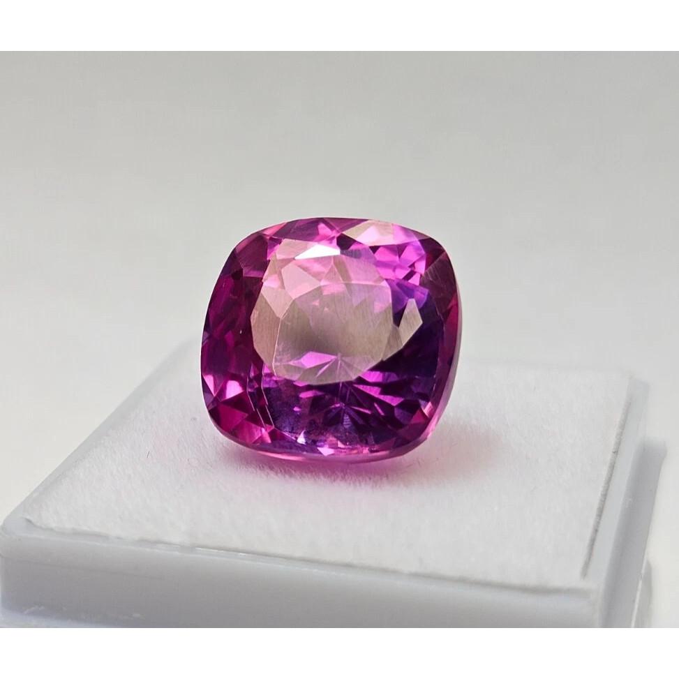 Pitambari Sapphire Bi-Color Natural 14-15 Ct Cushion Cut Stunning Gemstone