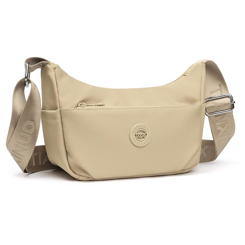 Leichte Nylon-Umhängetasche für Damen, lässige Schulterhandtasche mit verstellbarem Riemen