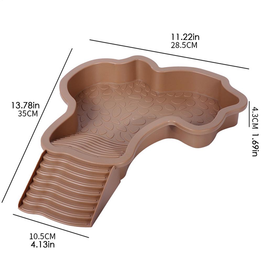 

Бассейн для купания черепах, бассейн для купания лягушек, также можно использовать как миску для еды и миску для воды, подходит для рептилий и амфибий коричневый