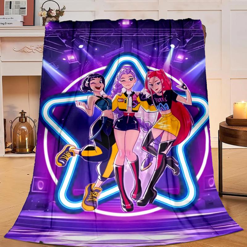 1PC Superhero kpop Friends Adventure Flannel Blanket Gift, Suitable for Both Men And Women, Soft Ideal for Beds And Sofa, Birthday Or Christmas Gift