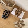 Pointed One-word Buckle with Mary Jane Single Shoes, Versatile and Comfortable Commuting with Skirts, Small Fragrant Style, Comfortable and Gentle Gr