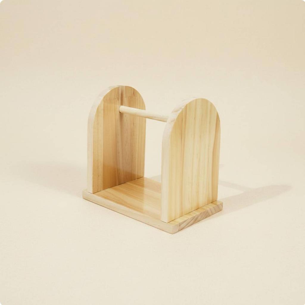Yarn Spool Rack Knotsnag-resistantFree Wooden Yarn Holder Crafting Supply Sturdy Wood Even Rotation for Crocheters