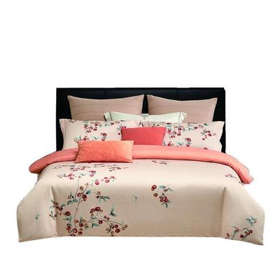 Mengjie 'Wishes Come True' 50S Cotton 4-Piece Bedding Set