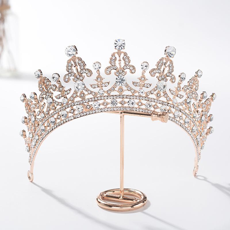 Gorgeous Bride Crystal Crown Retro Wedding Headwear Auditorium Photography Wedding Hair Accessories