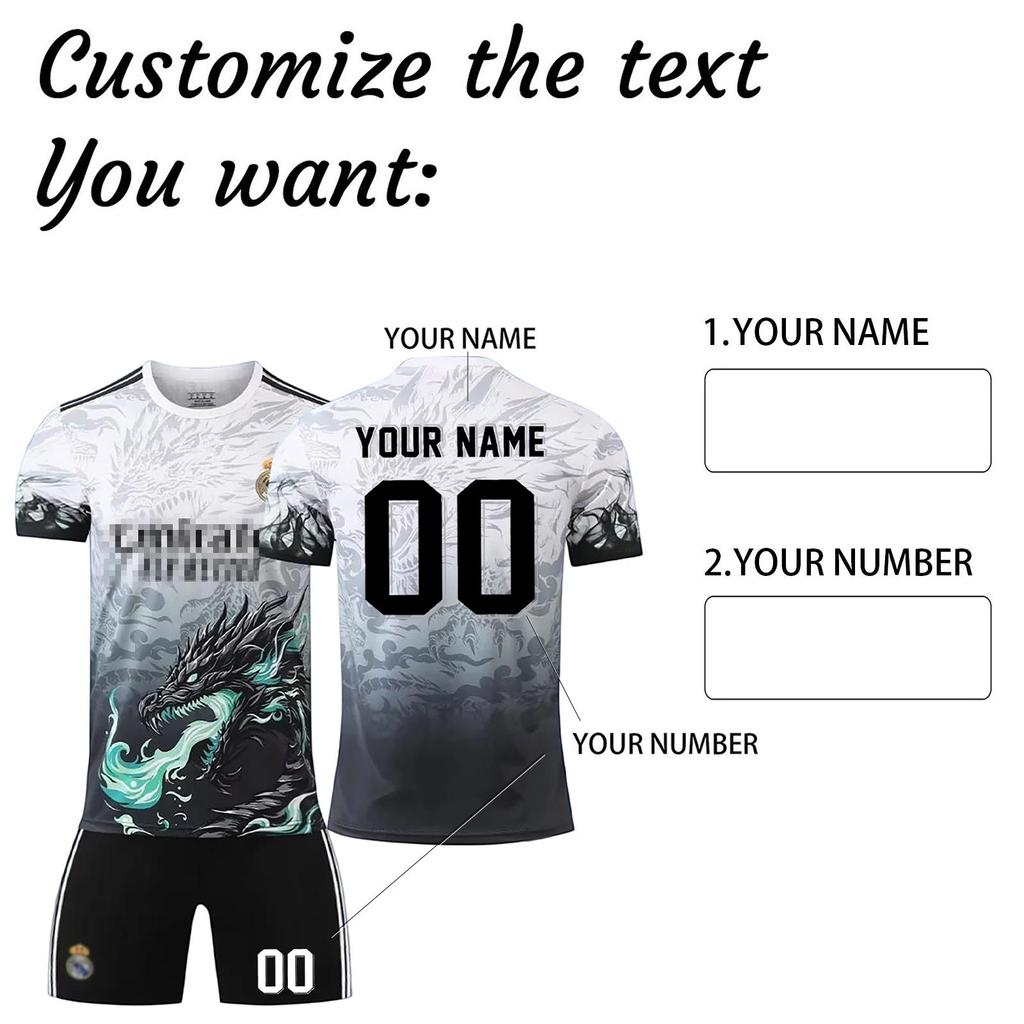Adult and Child Two-piece Name and Number Customized Football Jersey Training Uniform