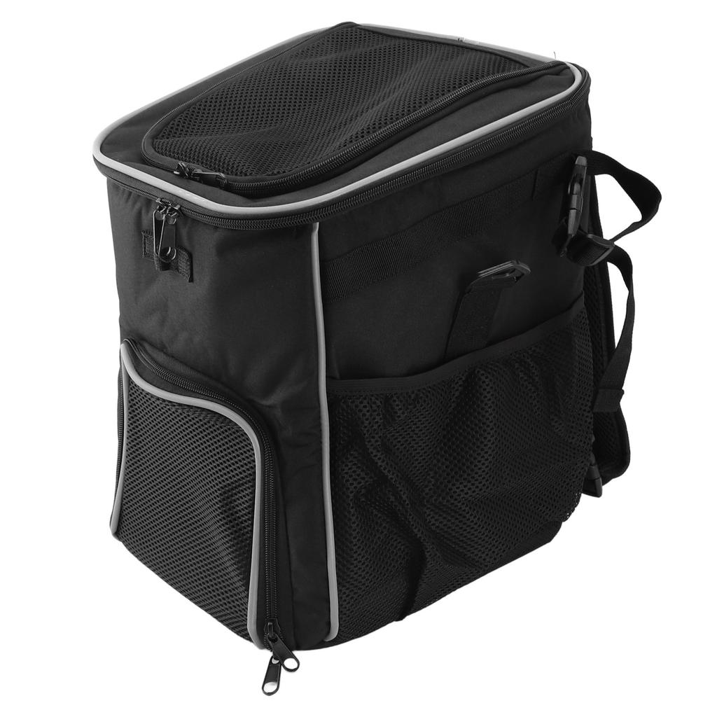 Dog Bike Basket Waterproof Breathable Removable Dog Carrier Backpack for Outdoor Travel Black