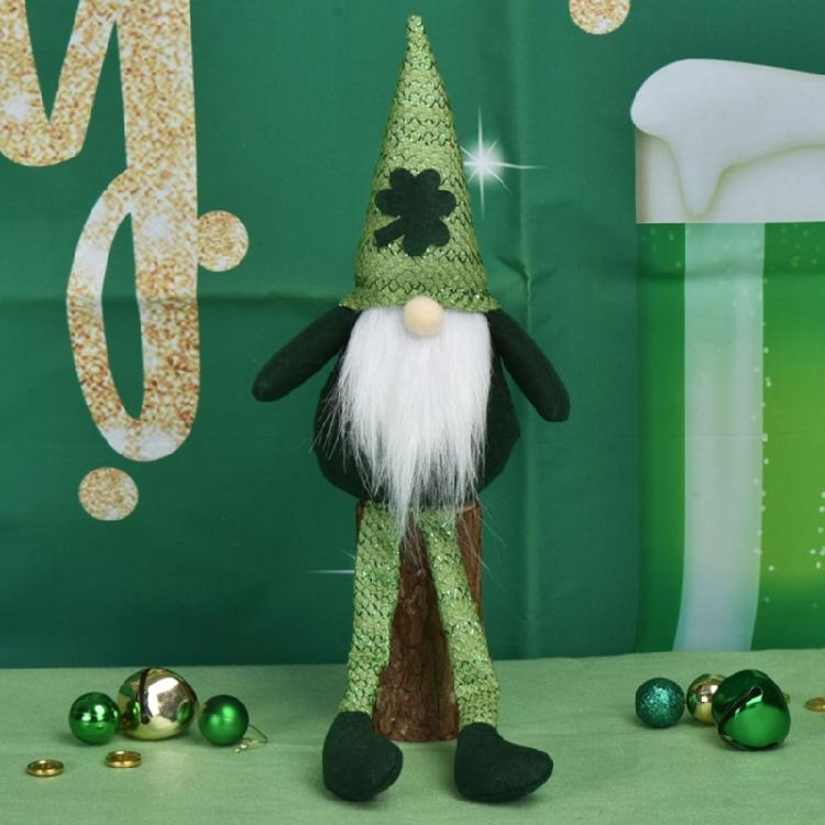Irish Day Gnome Doll Decoration for Patricks Day Gnome Tomtes Dwarfs Ornament
