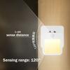 Bewegungssensor Dimmbare LED-Nachtlichter EU/US-Stecker Schranklicht für Babybett Schlafzimmer Flur Drahtlose Nachtlampenbeleuchtung