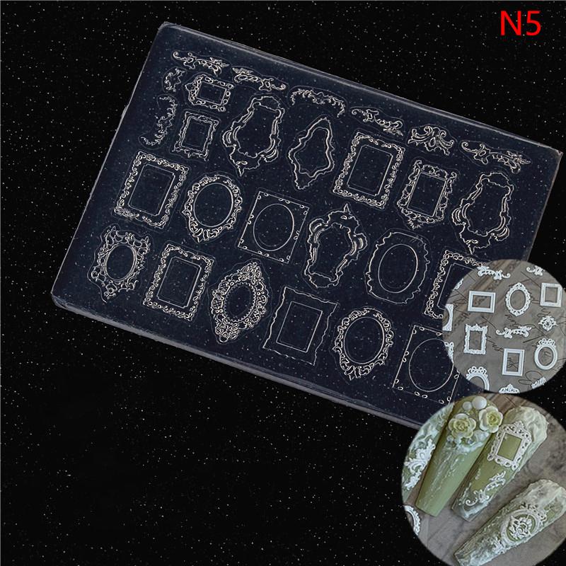 35 Estilos Silicone 3D Sorvete Morango Creme Biscoito Bruxa Molde Acrílico Decoração de Arte de Unha Gato DIY Silicone Arte de Unha Molde de Unha