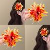 Vintage Flower Hair Clip Fabric Flower Hawaiian Duckbill Clip New Floral Hair Accessory  Wedding