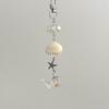 Stylish Shells And Pearls Pendant Keychain Ocean Pentagram Phone Strap Charm Cute Beaded Cell Phone Strap Bag Keychain