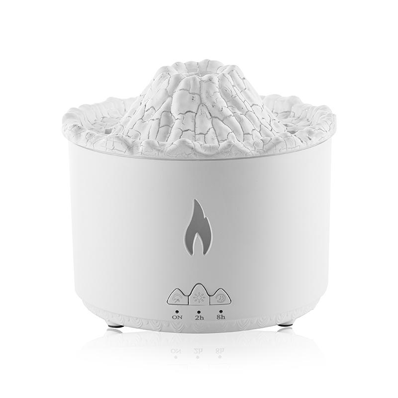 Luftbefeuchter Aromatherapie Flamme Vulkanlicht Timer für Schlafzimmer Zuhause Yoga Büro Flamme Ultraschall Ätherisches Öl Diffusor