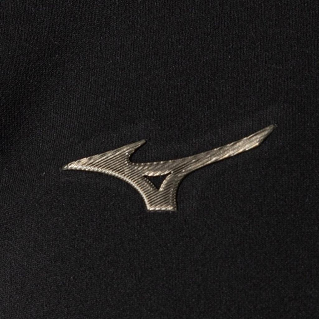 Mizuno Logo Long Sleeve Stand Collar T-Shirt Men Tops Black P2MCB005