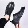 Fashion High Quality Men's Leather Casual Shoes British Style Business Formal Shoes Trendy Men's Brogue Shoes Thick Sole Height Increase