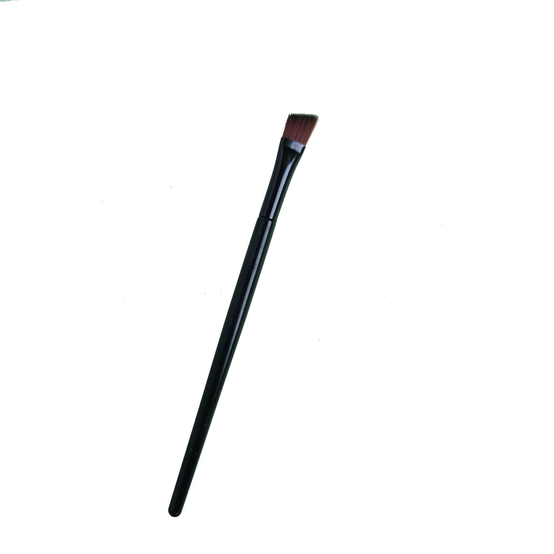 Flat-Headed Lip & Eye Makeup Brush: Professional Yellow Wolf Eyebrow & Under-Eye Concealer Brush