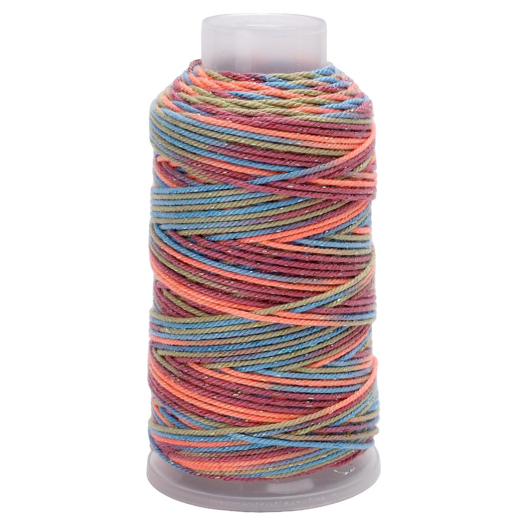 80Meter Polyester Cotton Thread Starry Sky Segment Dyeing Cord Sewing String DIY Handmade Accessories