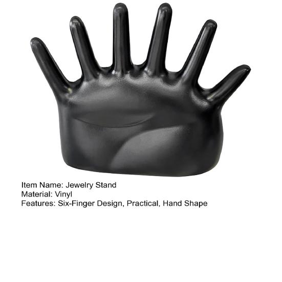 Six Finger Jewelry Stand Hand Shape Ring Holder Tabletop Jewelry Organizer Display Stand for Women Bracelets Necklaces Storage